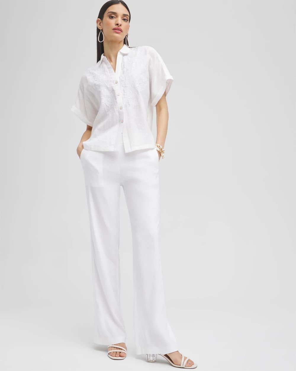 パンツ Givenchy White Linen Wide-Leg Pant Givenchy Pleated Wide Leg Trousers | Neiman Marcus